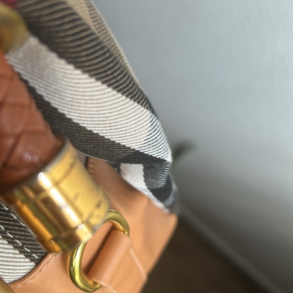 Burberry Tan and Red Plaid Shoulder Bag - Picture 11 of 14